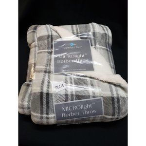 Grey BERBER Blanket Microlight THROW